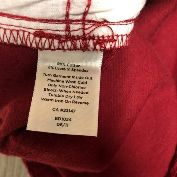 Talbots Women's Size 10 Corduroy Pants 'Heritage' Style Dark Red Wine - Picture 9 of 9